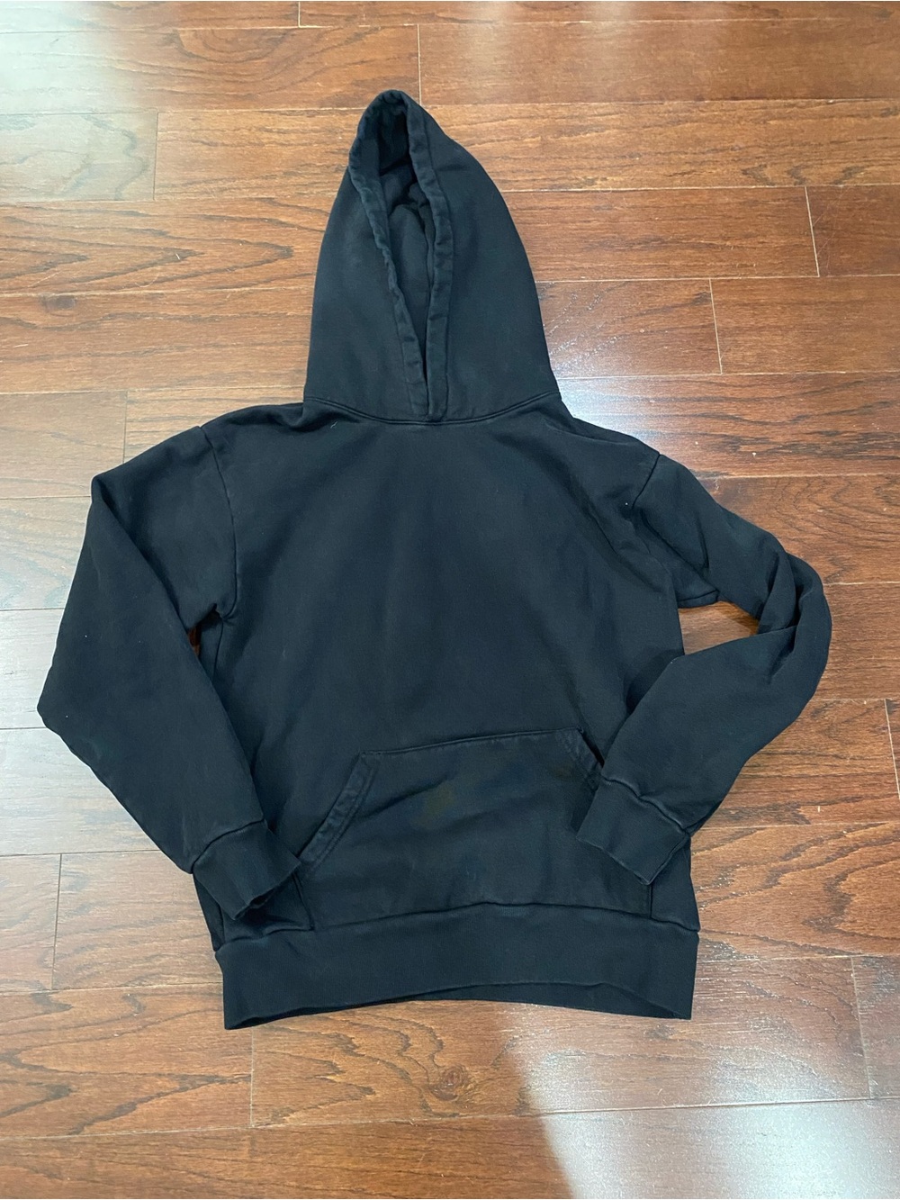 FBRC LA Hoodie Sweatshirt Mens M  Faded Black  Boxy Skater Washed Union LA
